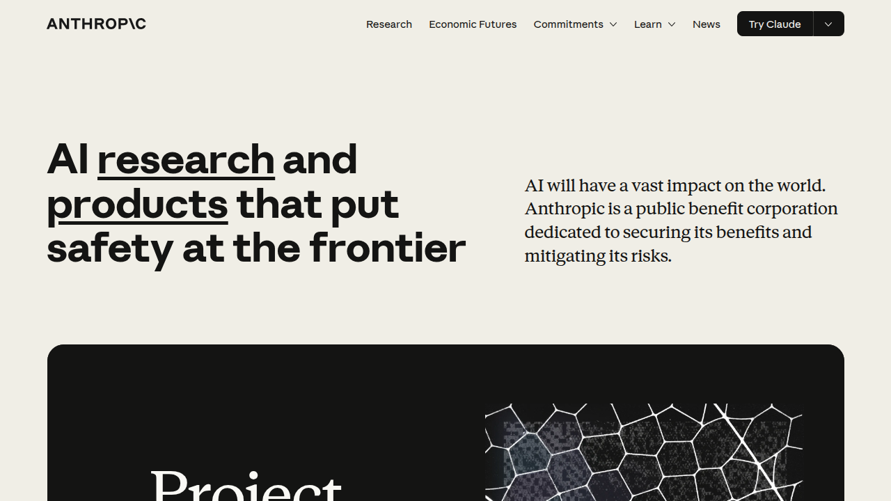 Explore the official Anthropic AI website for more information on Claude and its capabilities.