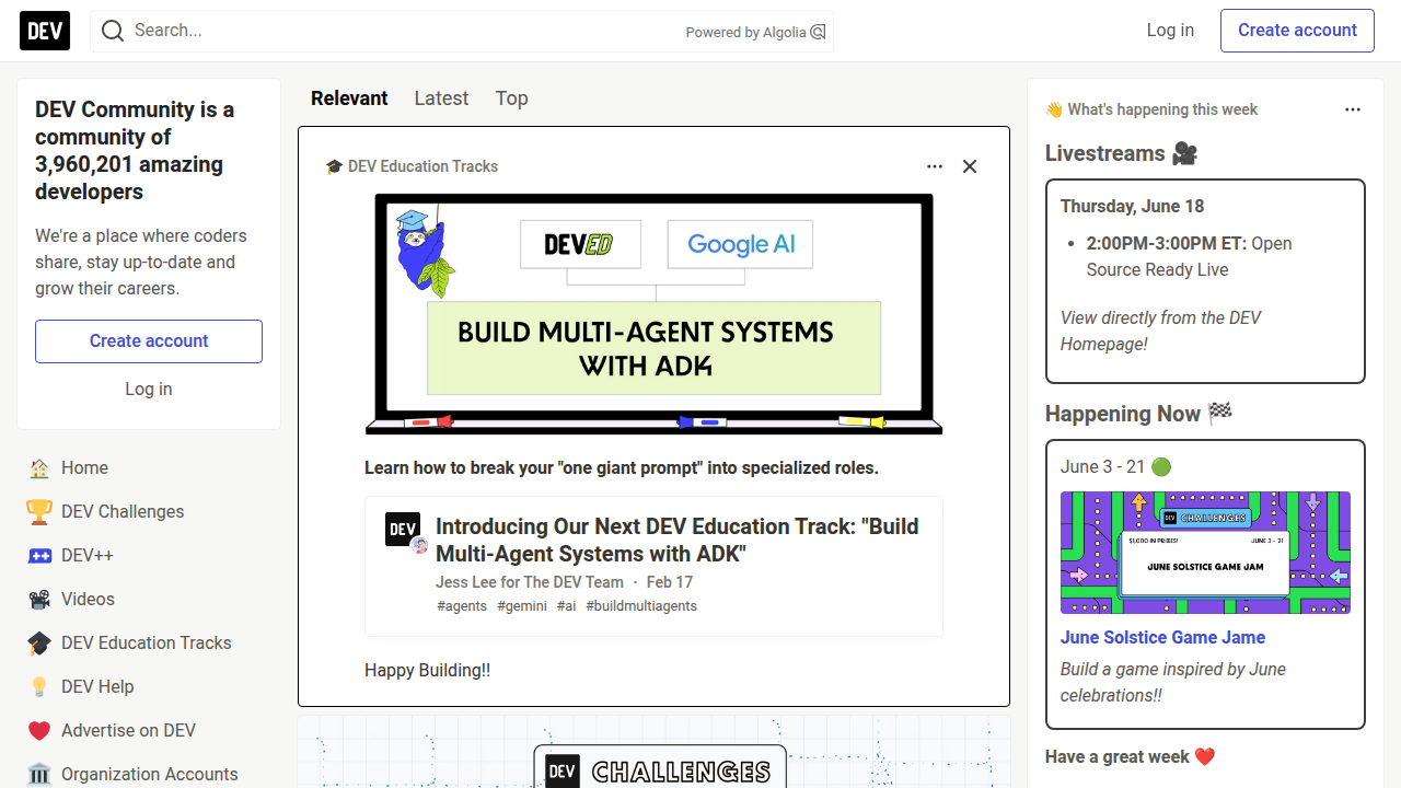 Dev.to provides a community for developers, sharing insights into job market trends and required skills.