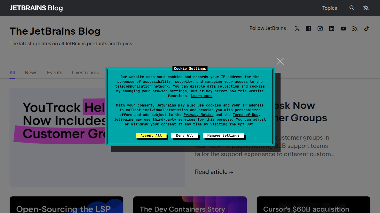 The official blog for JetBrains, covering developer news, research, and tools for various IDEs.