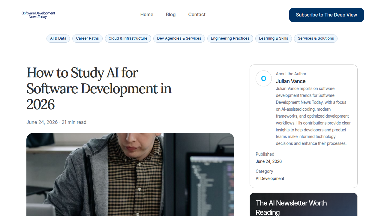 Explore resources for developers to build a strong foundation in AI for specialized software development.