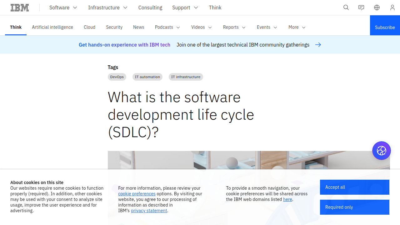 IBM's resource explaining the fundamentals of the Software Development Life Cycle (SDLC).