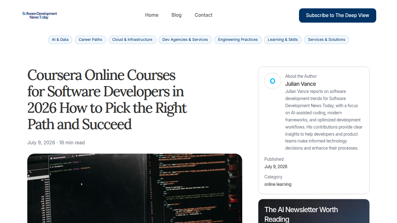 A look at relevant Coursera online courses that can help software developers build skills for a solutions engineering career.