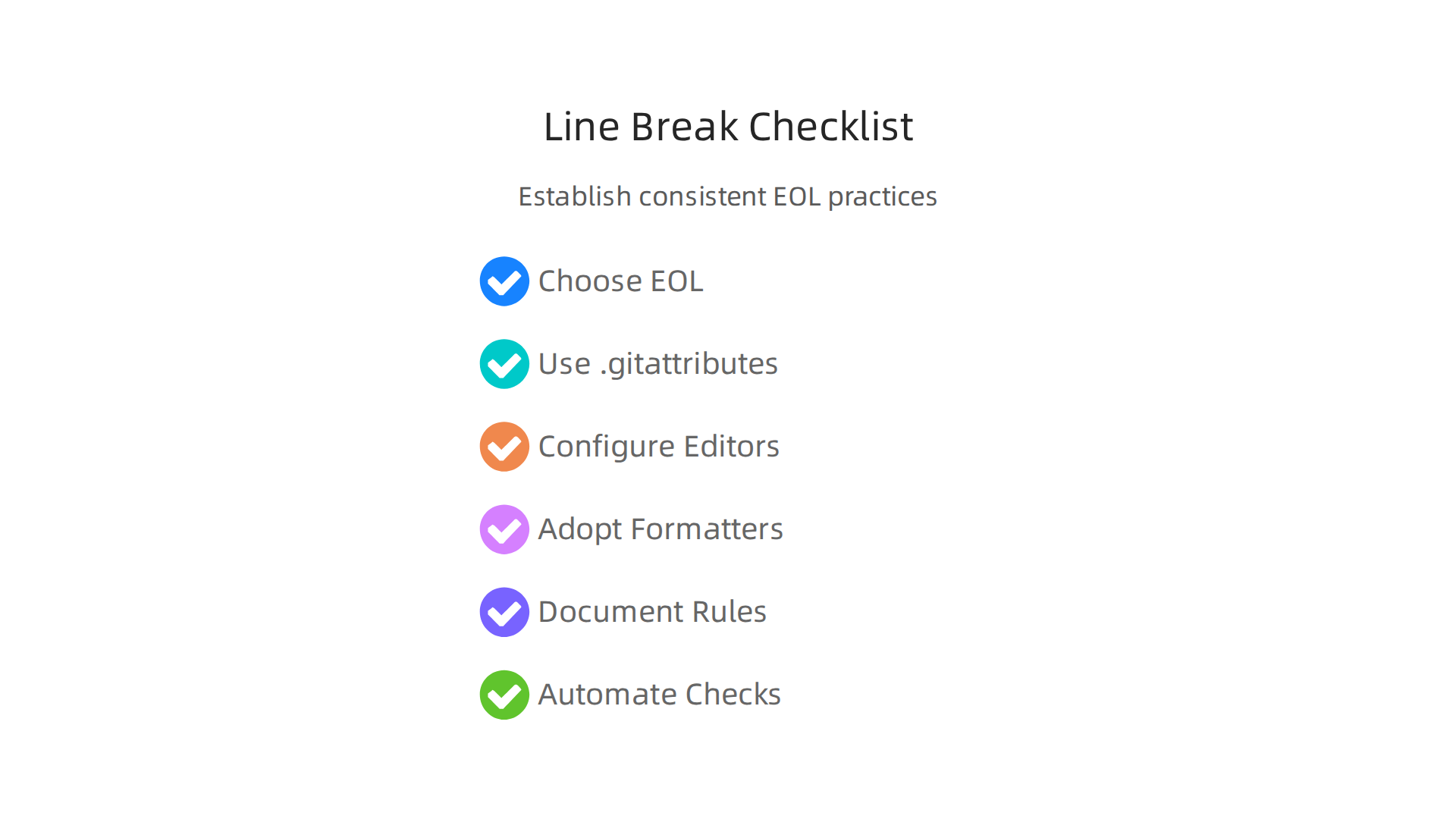 Essential steps for establishing and maintaining consistent line break rules across development teams.
